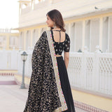 Black Traditional Embroidered Lehenga Choli