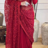 Red Designer Karva Chauth Saree Collection