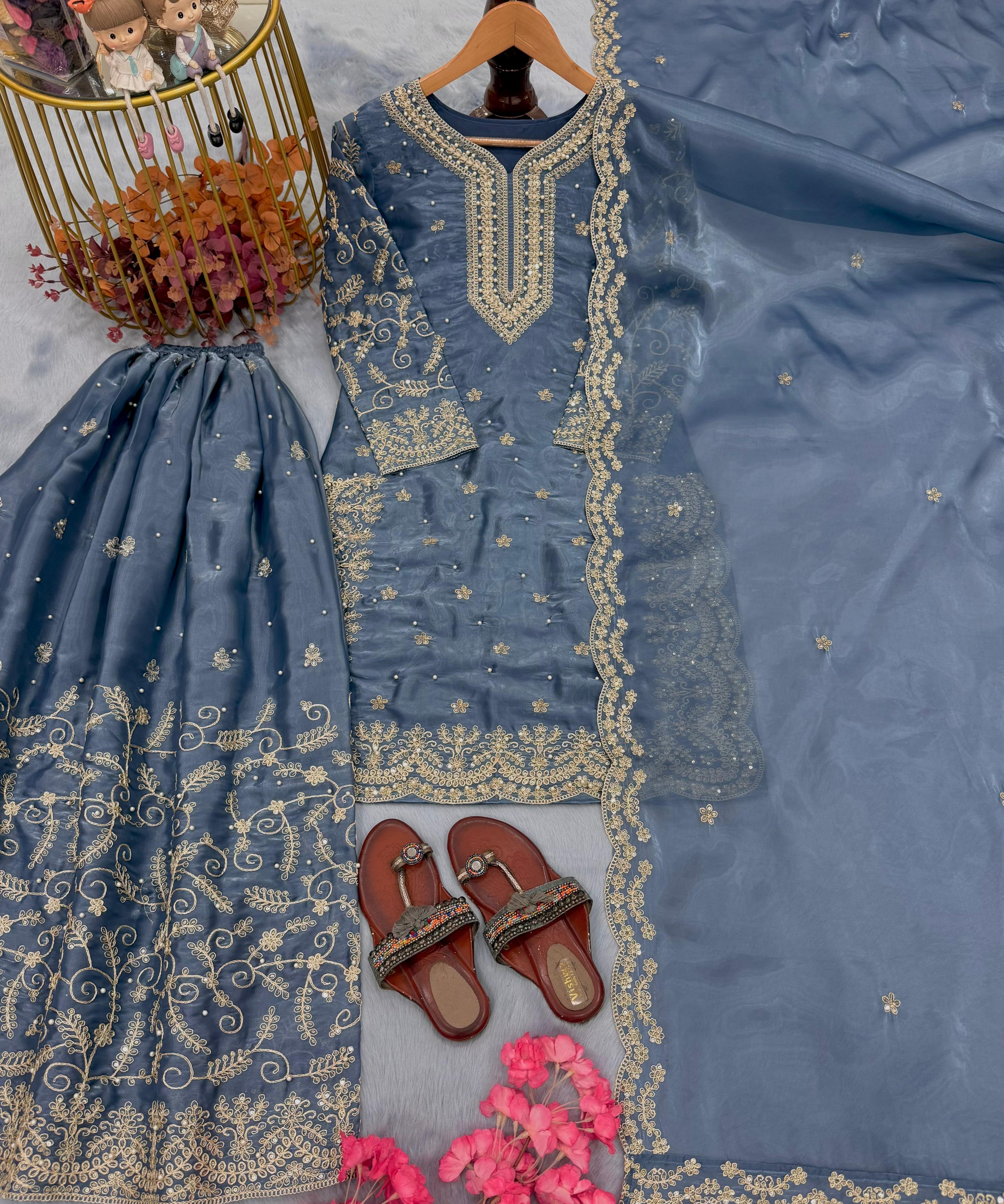 Premium Designer Gmy Silk Suit