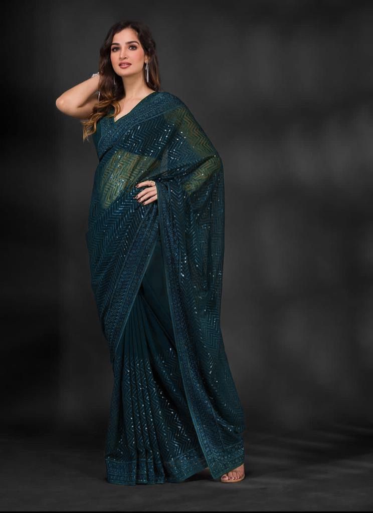 Exclusive Celebrity Style Designer Sequance Saree