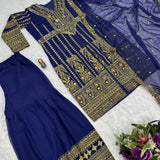 Royal Blue Pakistani Suit Collection