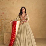 Sayuri Chinon Silk Anarkali Dress Collection