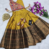 Sankranti Kids Kanjivaram Silk Lehenga