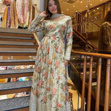 Designer Partywear Flower Printed Gown