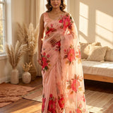 Designer Flora Print Tebby Saree
