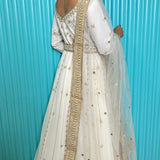 White Wedding Anarkali Outfit