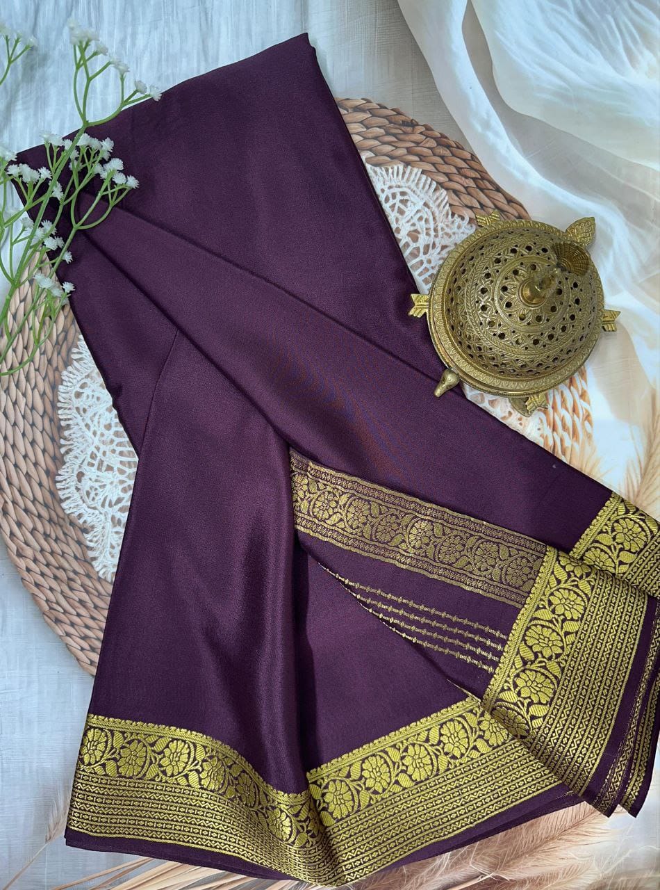 Beautiful Mysore Zari Silk Saree