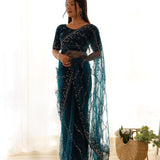 Beautifull Butterfly Net Saree