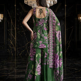 Glamour Green Floral Print Suit
