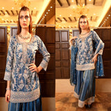 Celebrity Embroidered Sharara Suit
