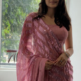 Stylish Sequnce Saree