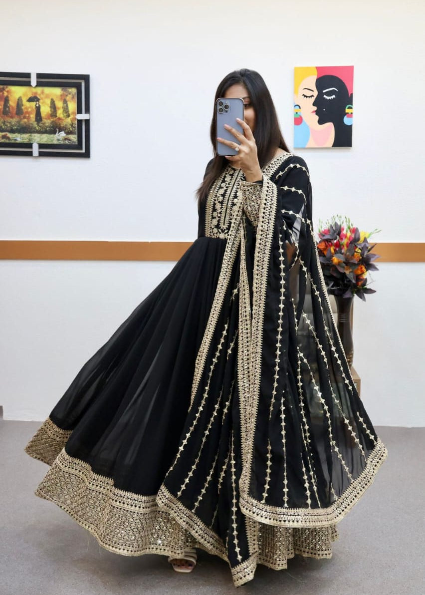 Premium Faux Georgette Anarkali Gown