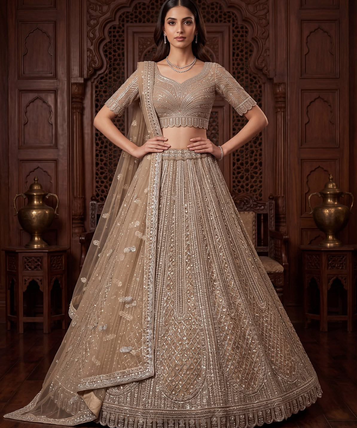 Tremendous Butterfly Sequence Wedding Lehenga