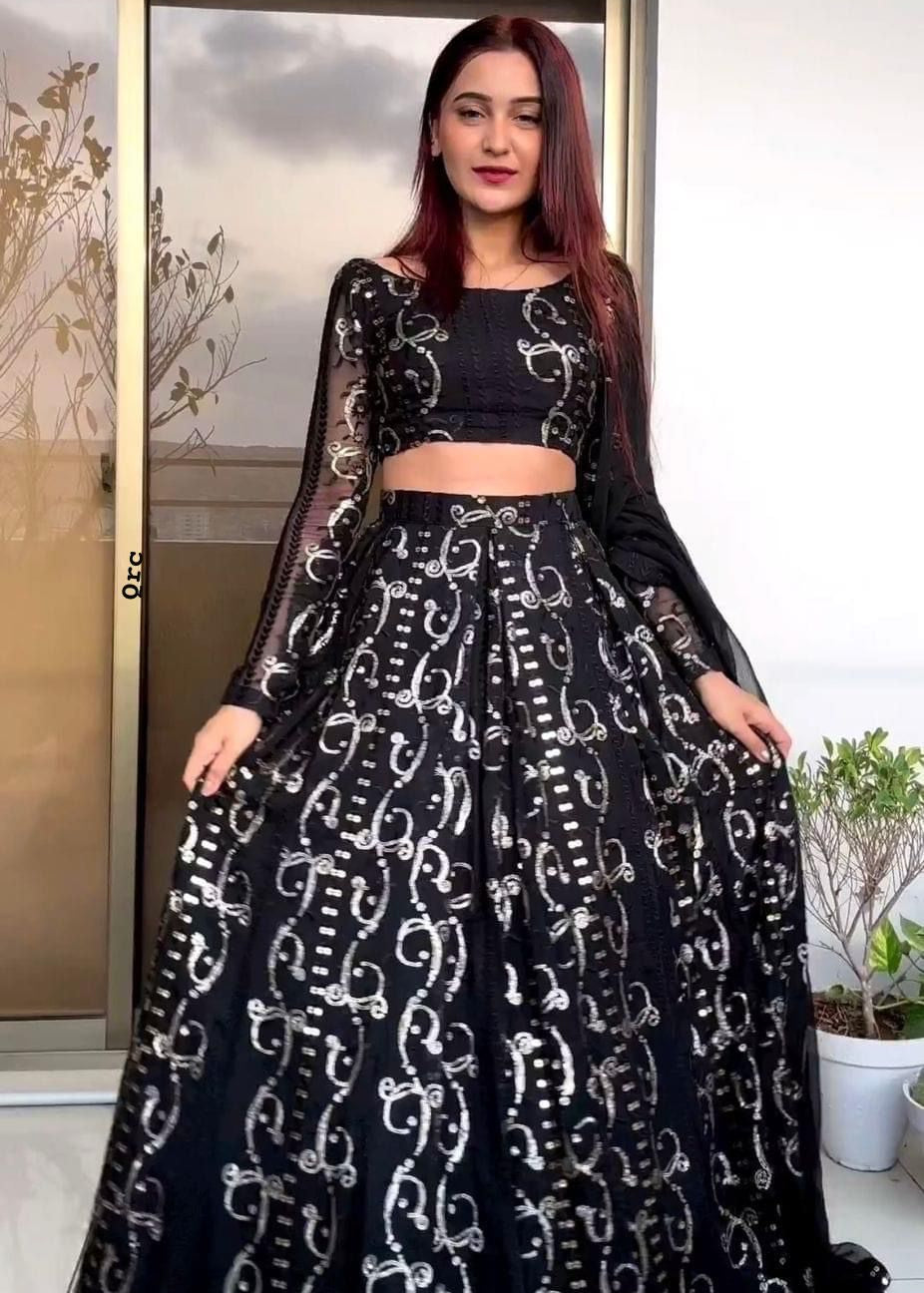 Beautifull Black Lahenga Choli