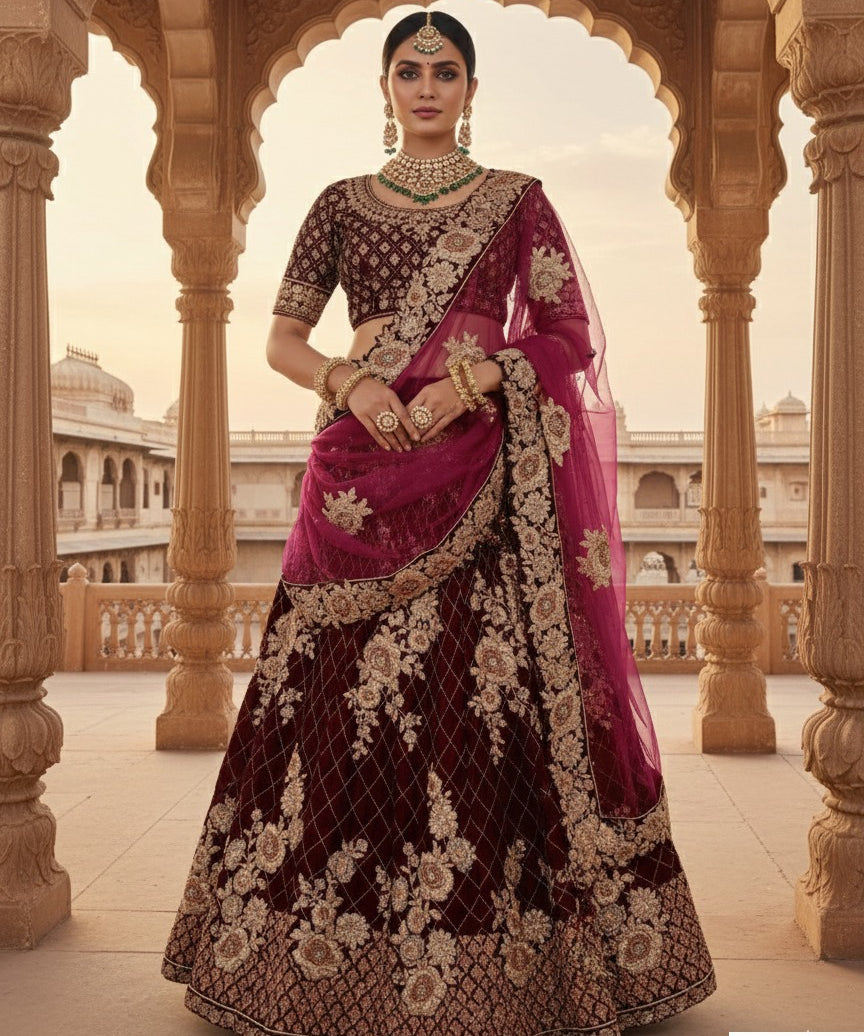 Adorn Embroidered Wedding Lehenga