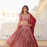 Designer Pure Viscose Jacquard fabric Lehenga