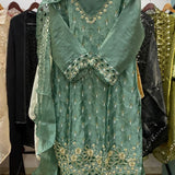 Designer Shiny Silk Top Plazzo