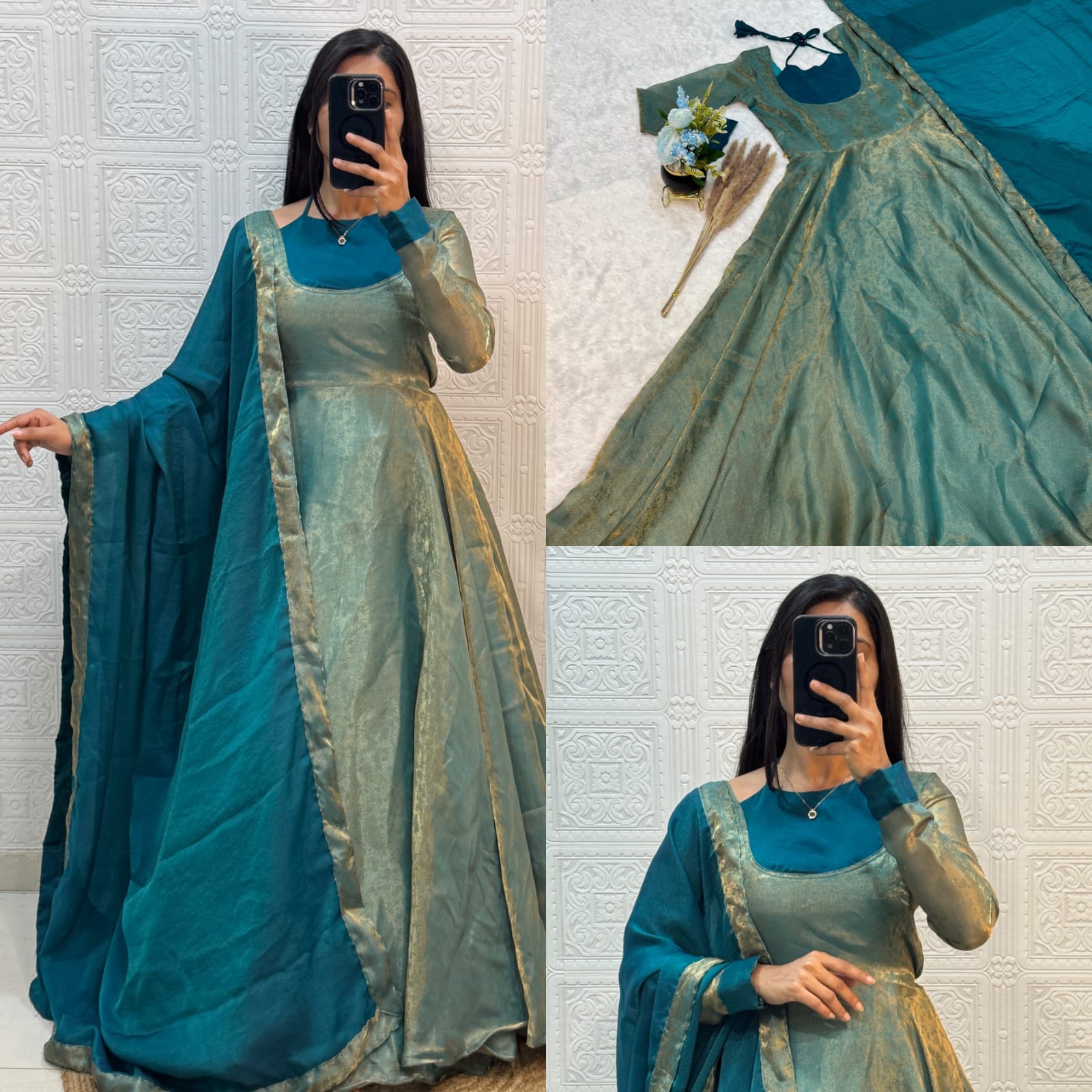 Saitha Attractive Silk Anarkali Gown