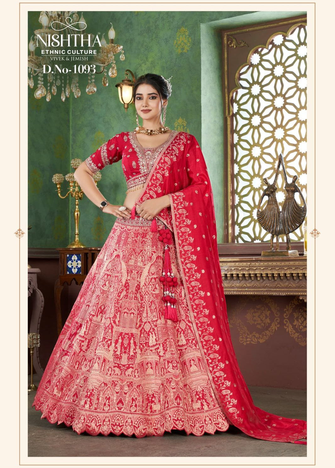 Elegance Bridal Embroidered Lehenga