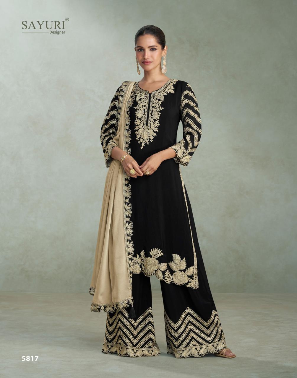 Samira Designer Silk Straight Suit