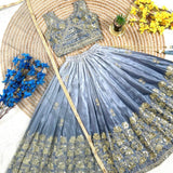 Designer Kids Chinon Silk Lehenga