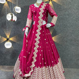 Partywear Red Lehenga Choli