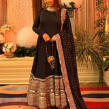 Premium Roaman Silk Anarkali Gown