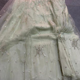 Mint Elegance Embroidered Lehenga Set - Size M