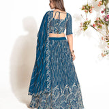 Indigo Blue Georette Lehenga Choli