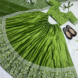 Beautifull Parrot Green Lehenga