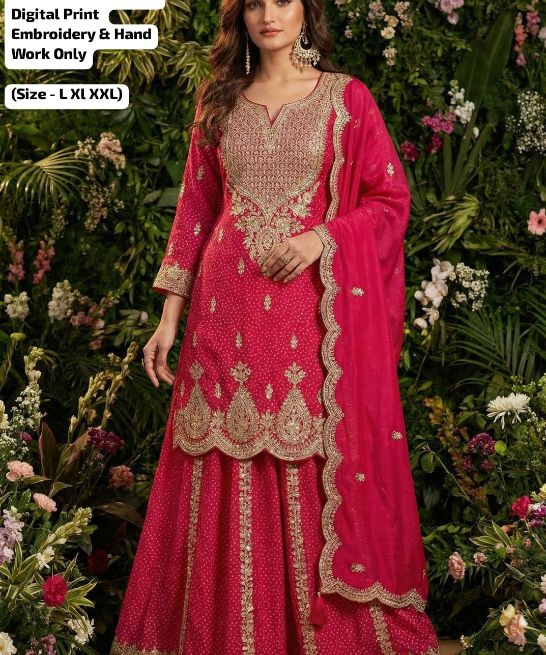 Bridesmade Soniya Chinon Top Plazzo