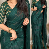 Glamorous saree With Designer Blouse