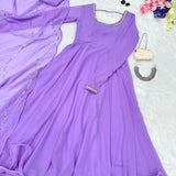 Purple Partywear Anarkali Gown