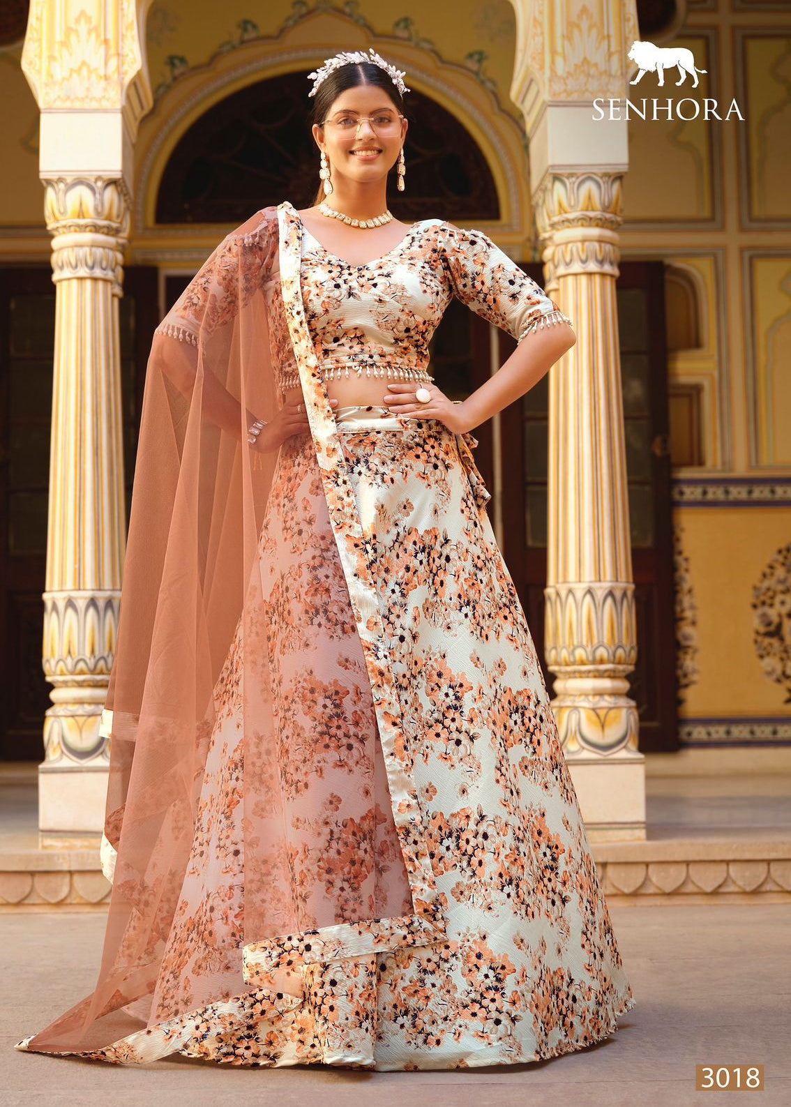 Exquisite Floral Print Lehenga