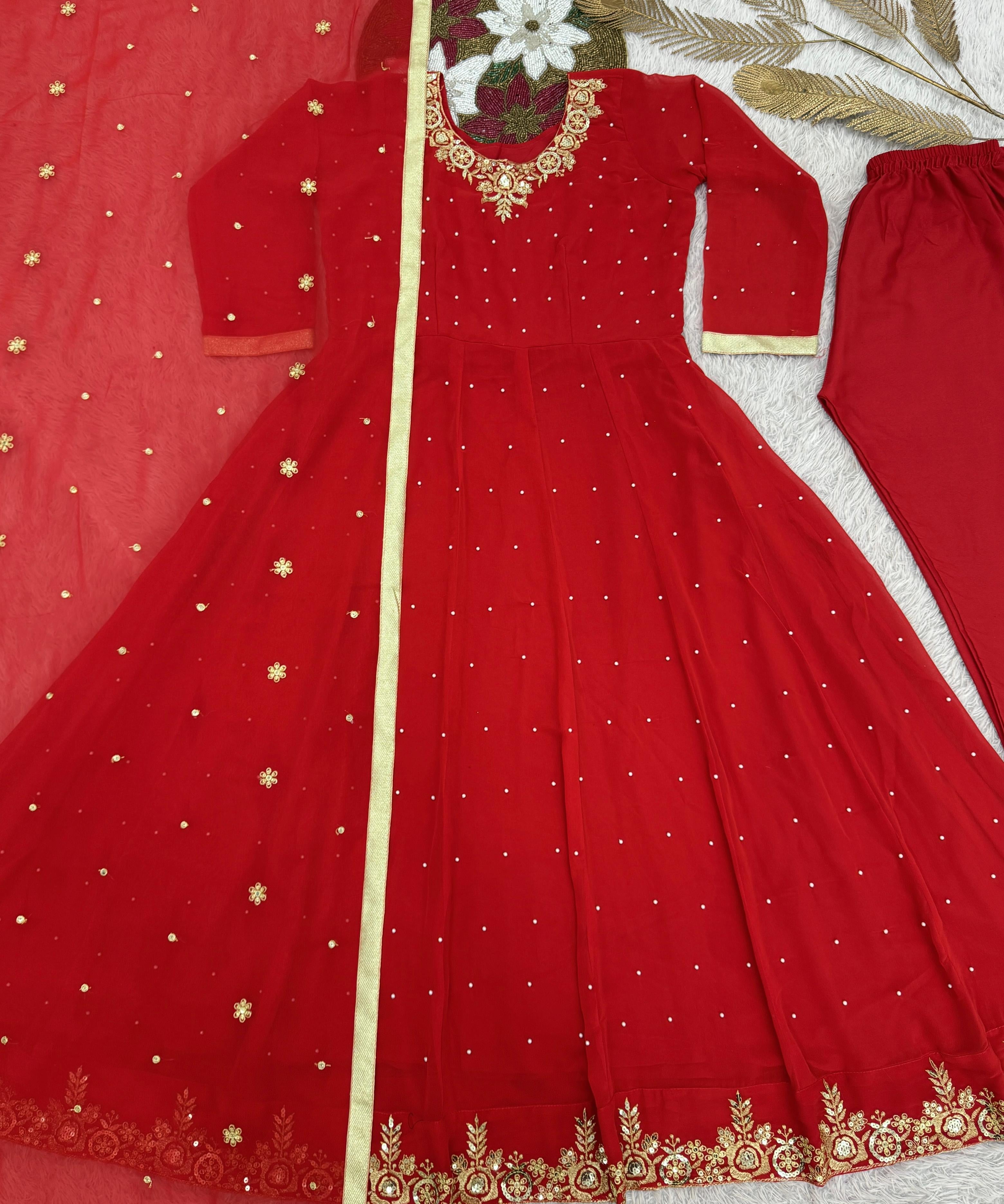 Festive Embroidered Anarkali Gown