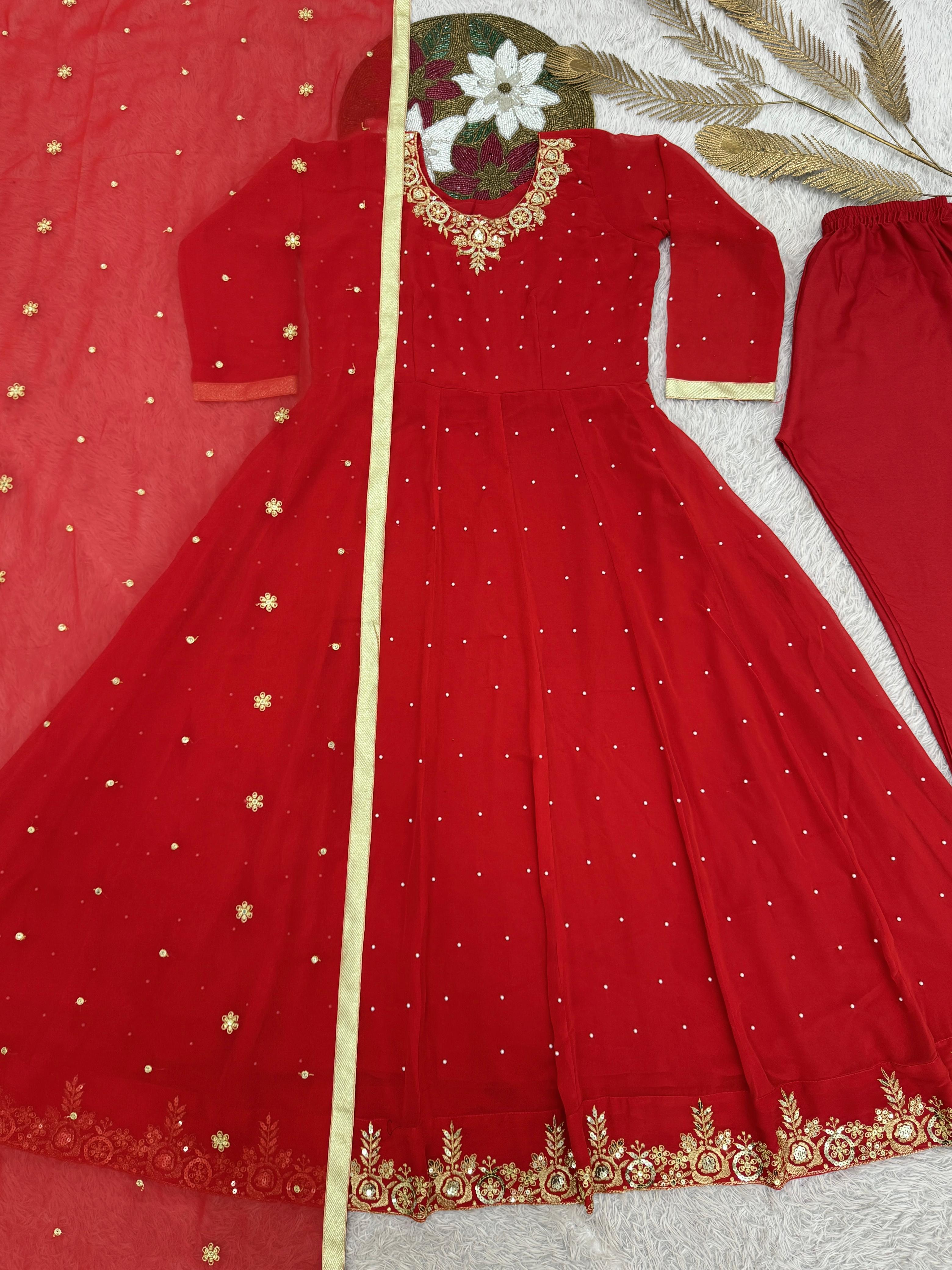 Festive Embroidered Anarkali Gown