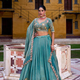 Intricate Floral Embroidered Lehenga