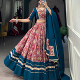 Fusion Navratri Dola Silk Lehenga