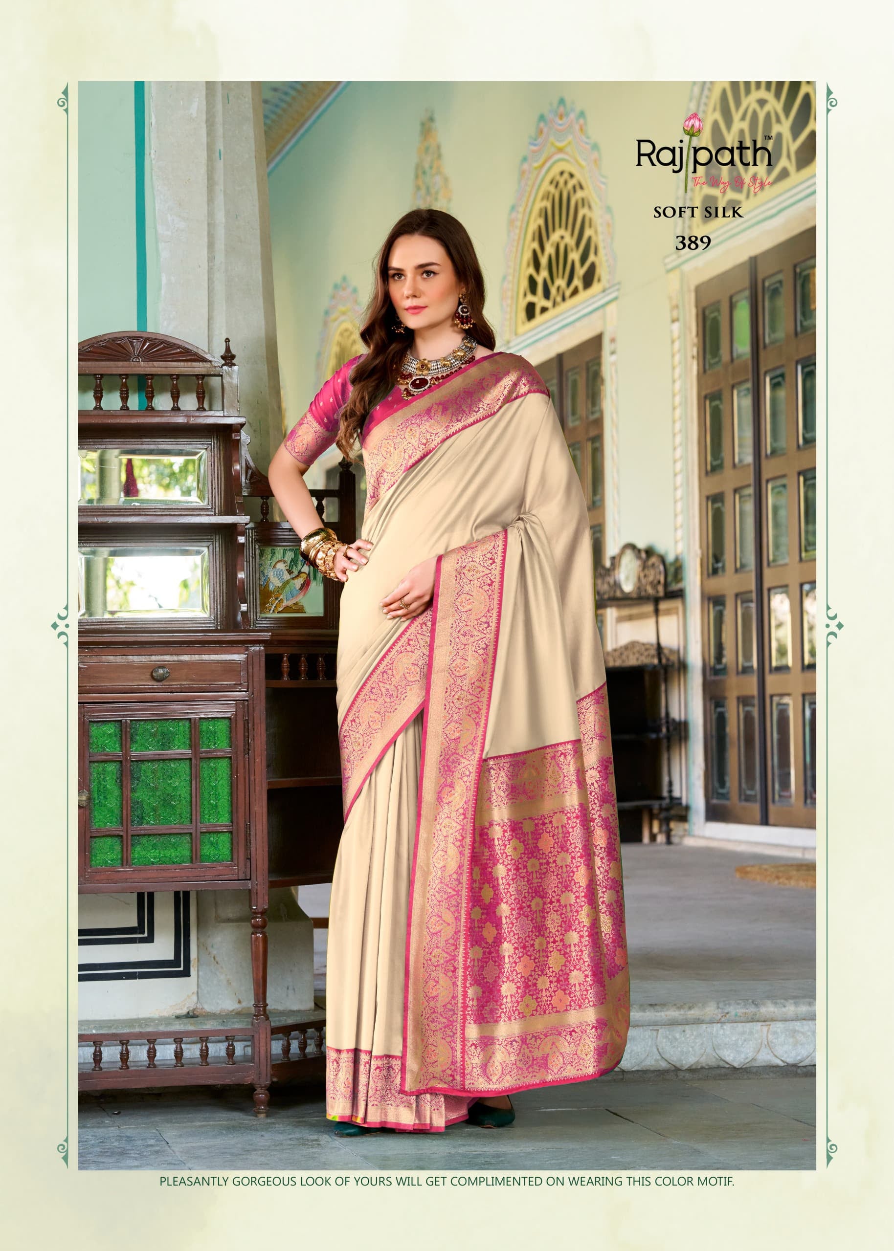 Designer Pure Chandan Silk Saree