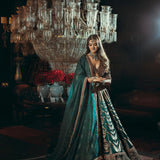 Dashing  Green Wedding  Lehenga Choli