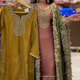 Dulhan Silky Embroidered Top Sharara