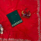 Orange Beautiful Sequence Saree