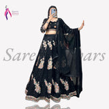 Elegance Sequance Black  Lehenga