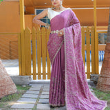 Pure Soft Silk Thread Work Saree