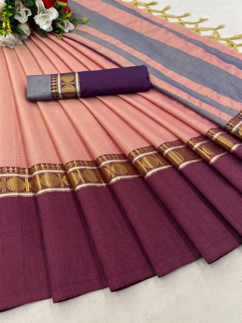 Beautiful  Tone  colour saree