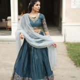 Traditional Shimmer Silk Weaving Lehenga
