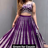 Purple Heavy Boutique Lehenga Choli