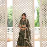 Enchanting Viscose Jacquard Lehenga