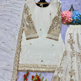 White Classy Heavy Pakistani Suit
