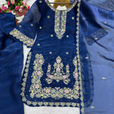 Exclusive Embroidered Silk Suit